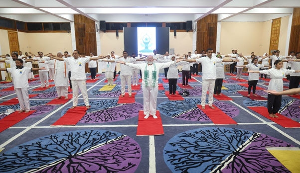 PM Narendra Modi leads International Day of Yoga celebrations in Srinagar, Jammu and Kashmir