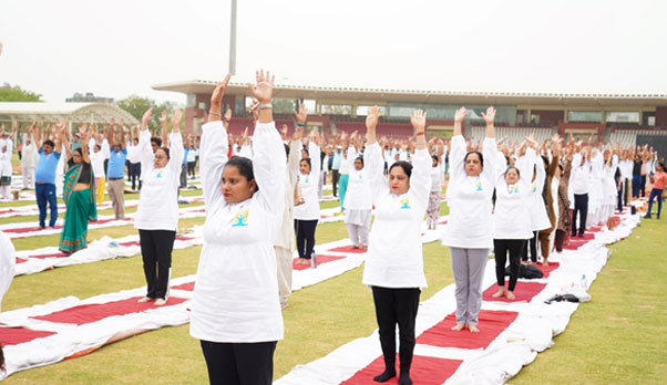 Union Health Minister Shri J.P. Nadda participated in a Yoga session at Yamuna Sports Complex, Surajmal Vihar, New Delhi, celebrating the 10th International Day of Yoga 2024